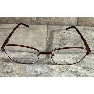 Modern Optical POETIC Burgundy Eyeglasses Frame Spring Hinges 53-17-135-39mm G11
